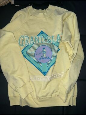 🥰$13gift💕Unique New Grand Slam Butter Yellow Sweatshirt